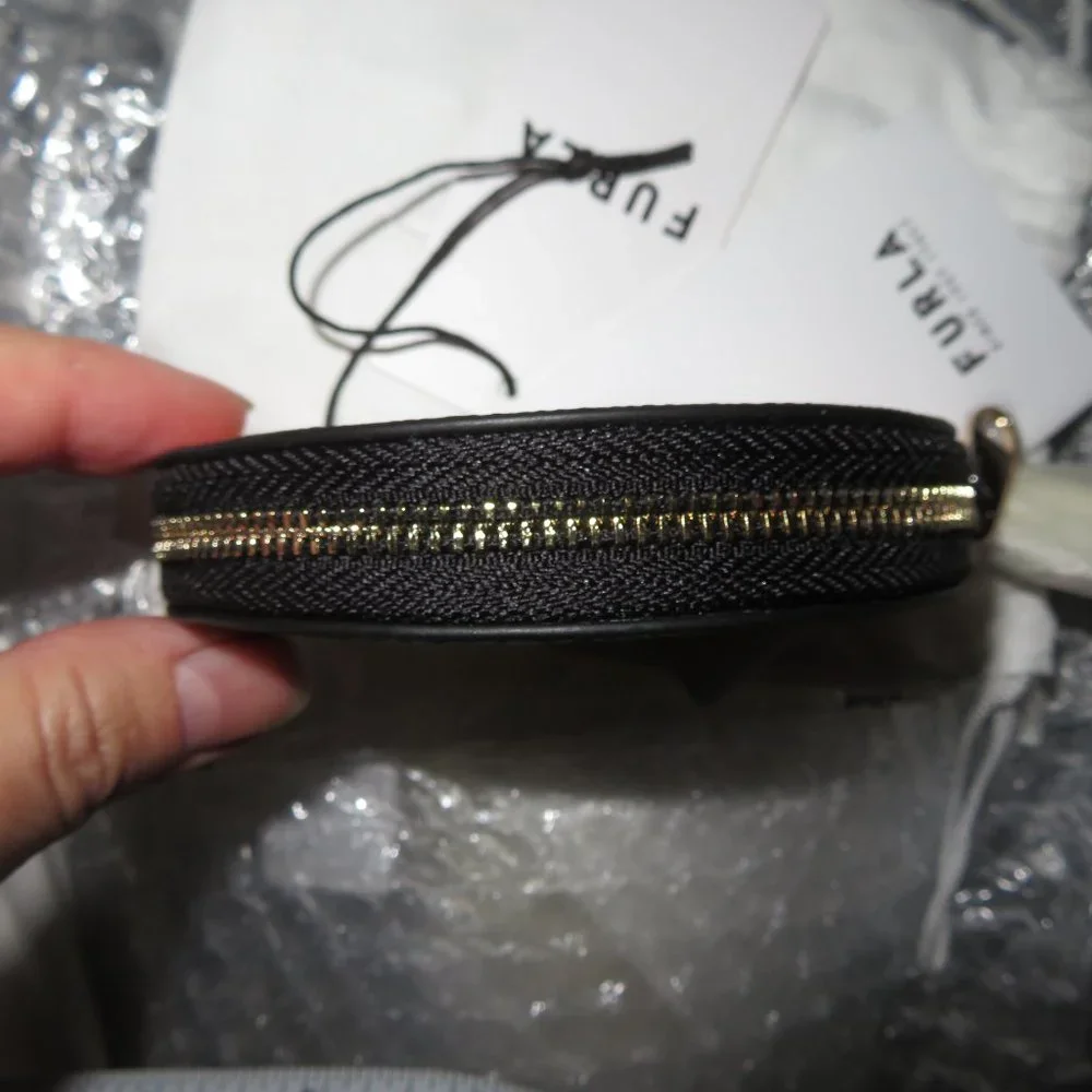FURLA Rainbow Leather Keychain Zipped Coin Purse